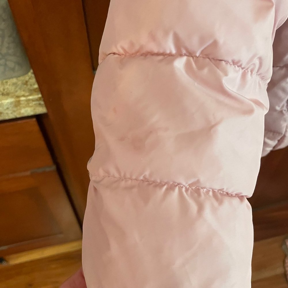 GAP Kids ColdControl Max Puffer Zip Hood Size Medium Soft Pink - Picture 10 of 11